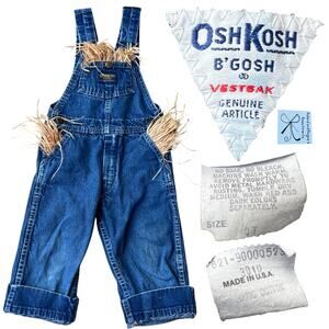 OshKosh B'Gosh 100% Cotton Costume Dress-up Condition Overalls Kids Sz 4T